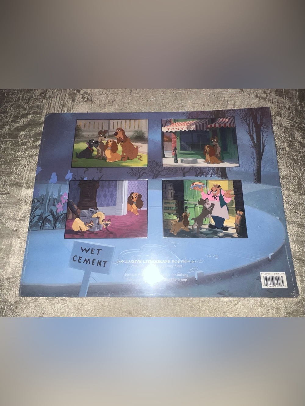 Disney Lady and the Tramp Exclusive Lithograph Portfolio Vintage